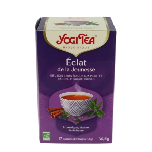 Yogi Tea Tisane Ayurvédique éclat De Jeunesse Bio 17 Sachets/1,8g