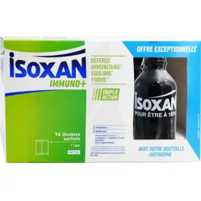 Isoxan Immuno+ Poudre à Diluer 14 Sachets Double + Gourde à Avon