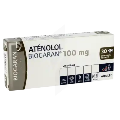 Atenolol Biogaran 100 Mg, Comprimé Sécable à Paris
