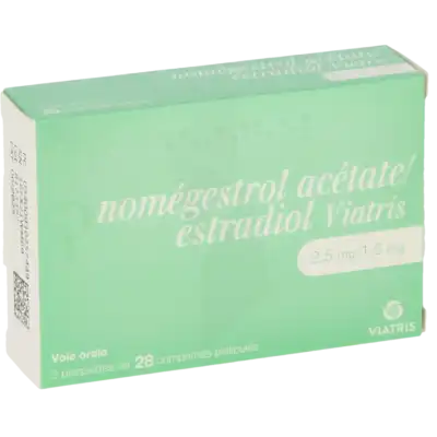 Nomegestrol Acetate/estradiol Viatris 2,5 Mg/1,5 Mg, Comprimé Pelliculé à Paris
