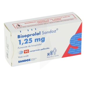 Bisoprolol Sandoz 1,25 Mg, Comprimé Pelliculé