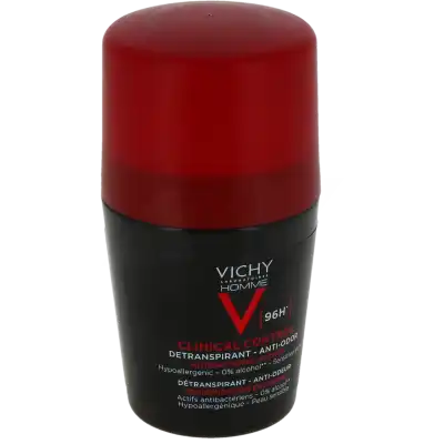 Vichy Homme Détranspirant Clinical Control Anti-odeur 96h Roll-on/50ml à Ecommoy