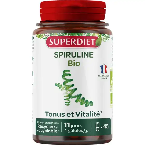 Superdiet Spiruline Bio Gélules B/45