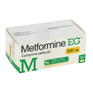 Metformine Eg 500 Mg, Comprimé Pelliculé