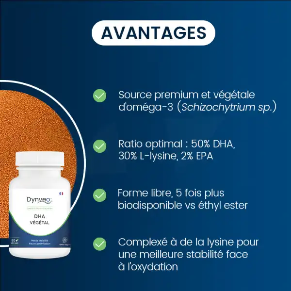 Dynveo Dha Végétal 250 Mg 60 Gélules