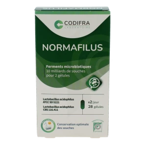 Codifra Normafilus Ferments Microbiotiques Gélules B/28