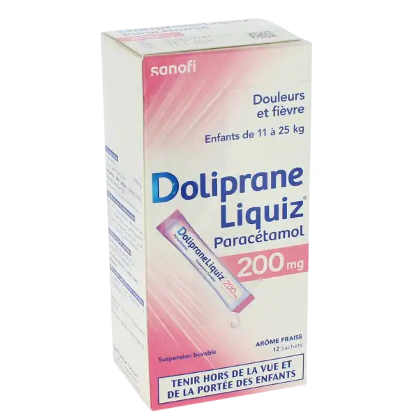 Dolipraneliquiz 200 Mg, Suspension Buvable En Sachet