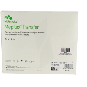 Mepilex Transfer Pansement Hydromousse 14x15cm