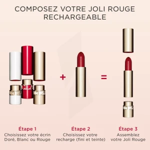 Clarins Joli Rouge Velvet Rouge à Lèvres Fini Mat 705v Soft Berry Recharge/3,5g