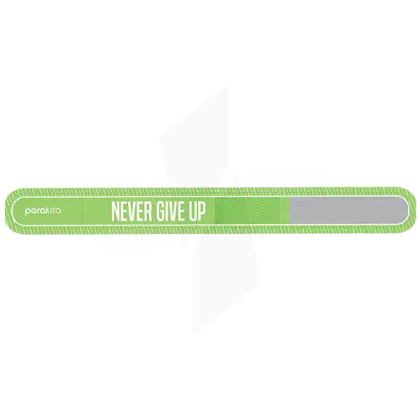 Parakito Good Vibes Bracelet Rechargeable Anti-moustique Adulte Vert Never Give Up B/2