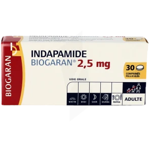 Indapamide Biogaran 2,5 Mg, Comprimé Pelliculé