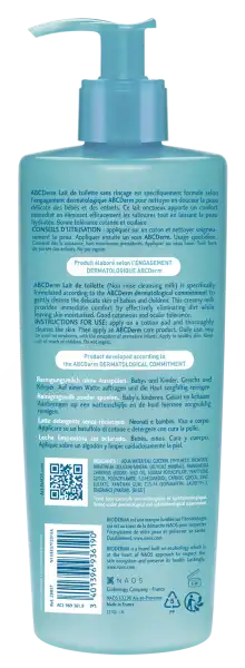 Bioderma Abcderm Lait De Toilette Bébé Nettoyant Sans Rinçage 500ml