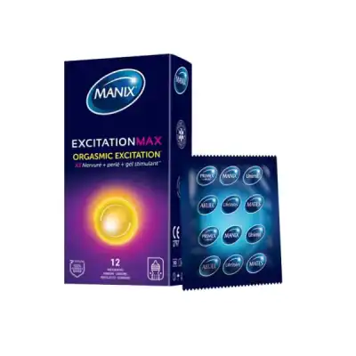 Manix Excitation Max Préservatif Lubrifiés B/12 à Ferney-Voltaire