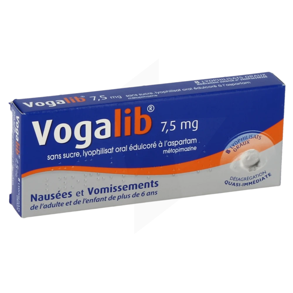 Vogalib 7,5 Mg Lyophilisat Oral Sans Sucre Plq/8