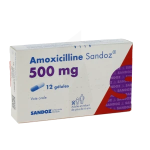 Amoxicilline Sandoz 500 Mg, Gélule
