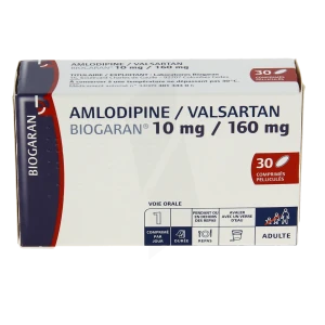 Amlodipine/valsartan Biogaran 10 Mg/160 Mg, Comprimé Pelliculé