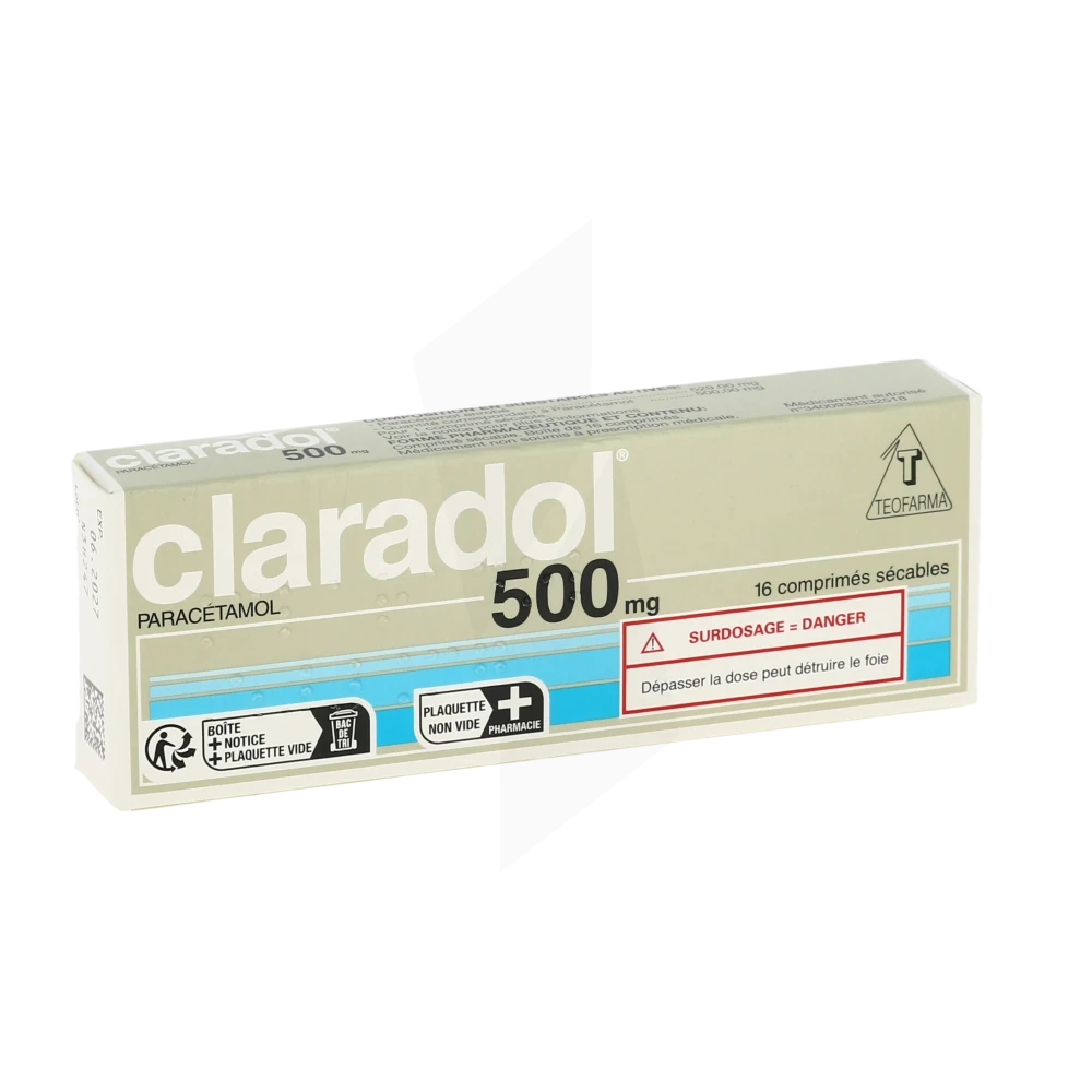Claradol 500 Mg, Comprimé Sécable
