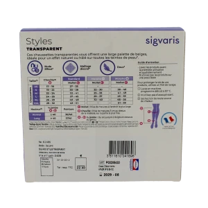 Sigvaris Styles Divin Eclat Transparent Chaussette Classe 2 Femme Beige 130 Long S