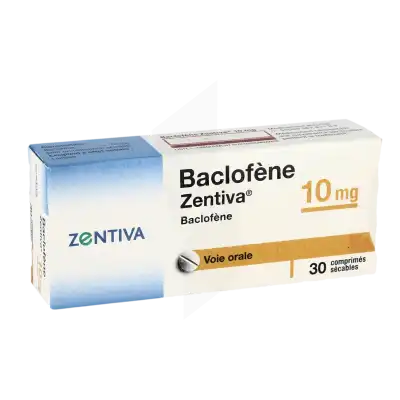 BACLOFENE ZENTIVA 10 mg, comprimé sécable
