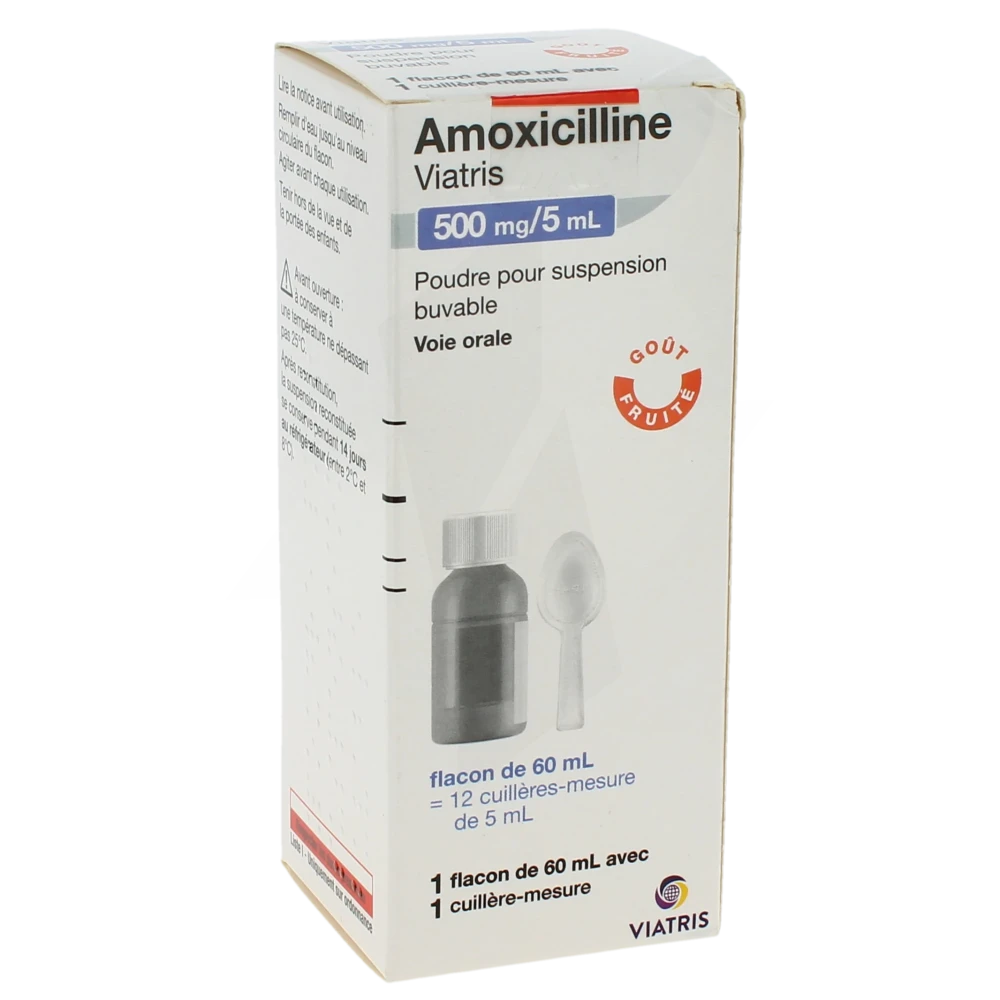 Amoxicilline Viatris 500 Mg/5 Ml, Poudre Pour Suspension Buvable