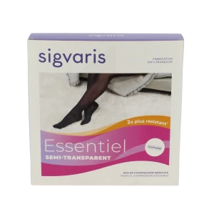 Sigvaris Essentiel Semi-transparent Bas Auto-fixants  Femme Classe 2 Naturel X Large Normal