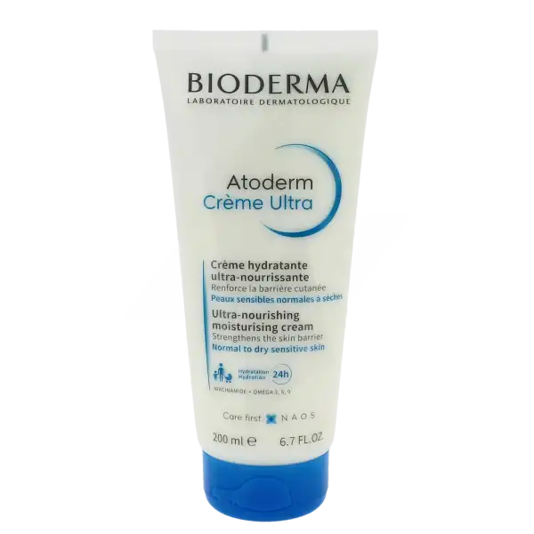 Bioderma Atoderm Crème Ultra Nourissante Hydratante Peau Normale à Sèche 200ml