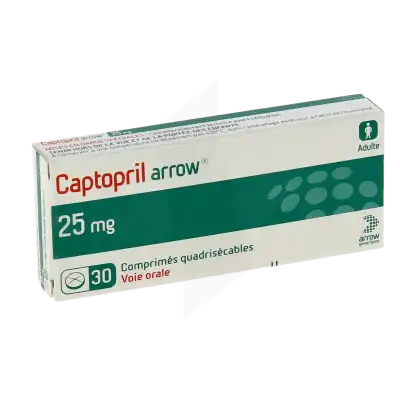 Captopril Arrow 25 Mg, Comprimé Quadrisécable à Eysines