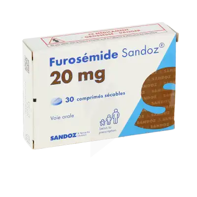 Furosemide Sandoz 20 Mg, Comprimé Sécable à Paris