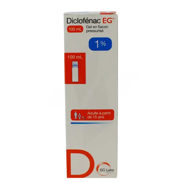 Diclofenac Eg 1 %, Gel En Flacon Pressurisé