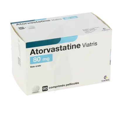 Atorvastatine Viatris 80 Mg, Comprimé Pelliculé à Paris