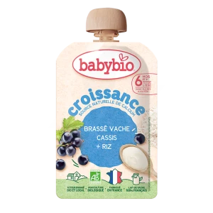Babybio Aliment Infant Brassé Vache Cassis Riz Croissance Gourde/100g