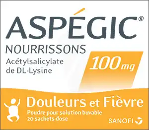 Aspegic Nourrissons 100 Mg, Poudre Pour Solution Buvable En Sachet-dose à Lesparre-Médoc
