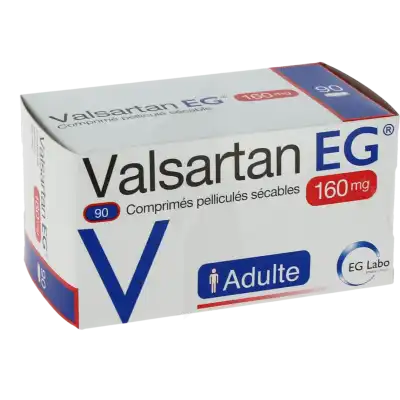 Valsartan Eg 160 Mg, Comprimé Pelliculé Sécable à Auterive