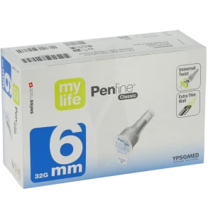 Mylife Penfine Classic, 6 Mm X 0,23 Mm , Bt 100