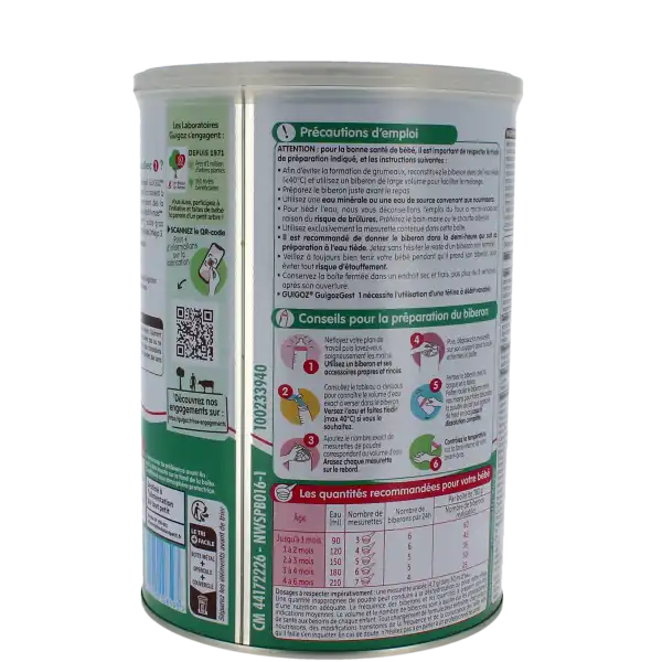 Guigoz Guigozgest 1 Lait En Poudre B/780g