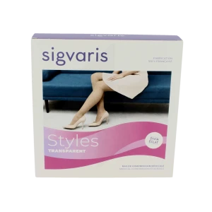 Sigvaris Styles Transparent Collant Po Femme Classe 2 Beige 120 Medium Normal