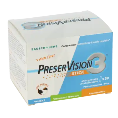Preservision 3 Stick Poudre Orale à Visée Ophtalmique 30 Sticks/2g à AIX-EN-PROVENCE