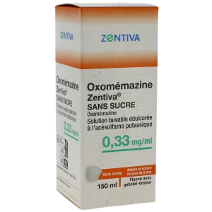 Oxomemazine Zentiva 0,33 Mg/ml Sans Sucre, Solution Buvable édulcorée à L'acésulfame Potassique