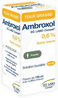 Ambroxol Eg Labo Conseil 0,6 %, Solution Buvable à  JOUÉ-LÈS-TOURS