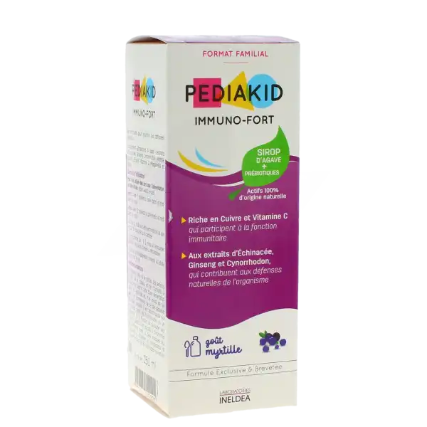 Pédiakid Immuno-fort Sirop Myrtille 250 Ml