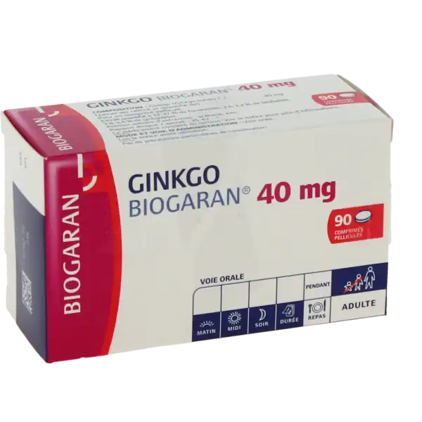 Ginkgo Biogaran 40 Mg, Comprimé Pelliculé