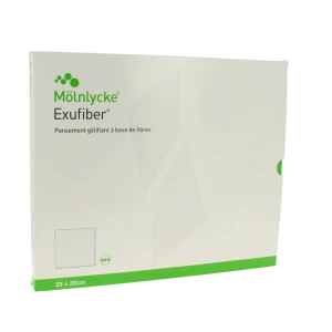 Exufiber Plaque Stérile 20x20cm B/10