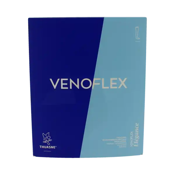 Venoflex Elegance 2 Bas Cuisse Antiglisse Maille Côtelée Homme Noir Taille 3l