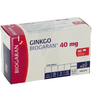 Ginkgo Biogaran 40 Mg, Comprimé Pelliculé à Mûrs-Erigné