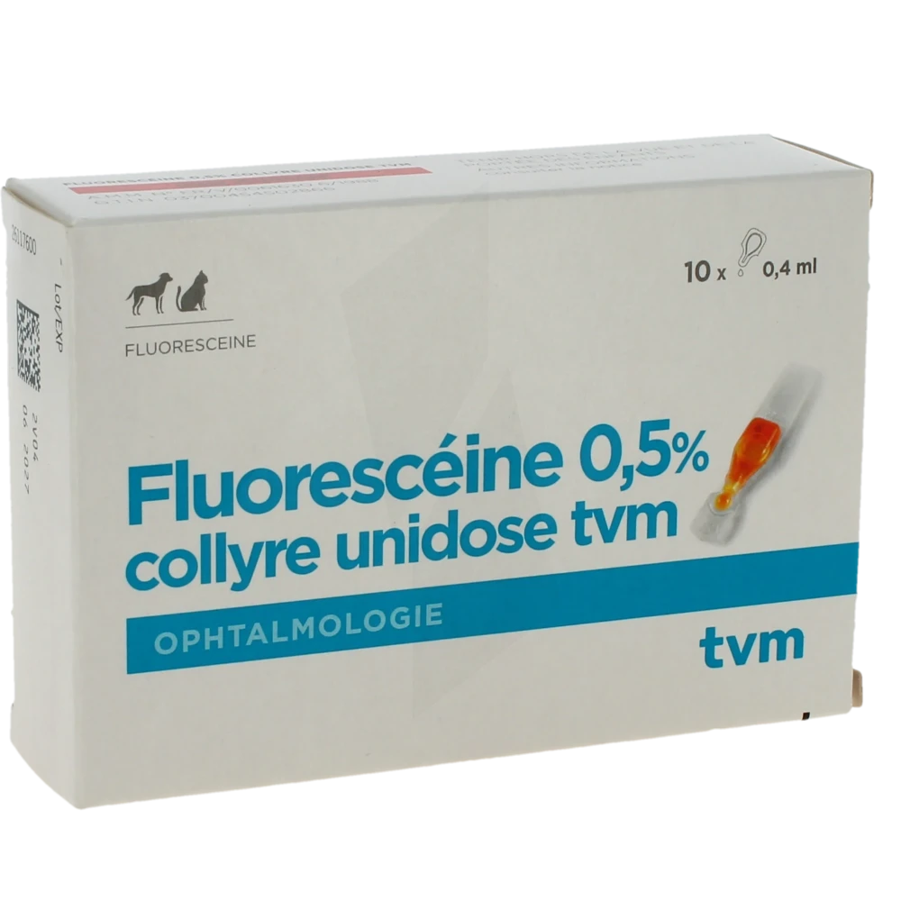 Fluoresceine Collyre En Solution Pour Chiens Et Chats, Collyre En Solution