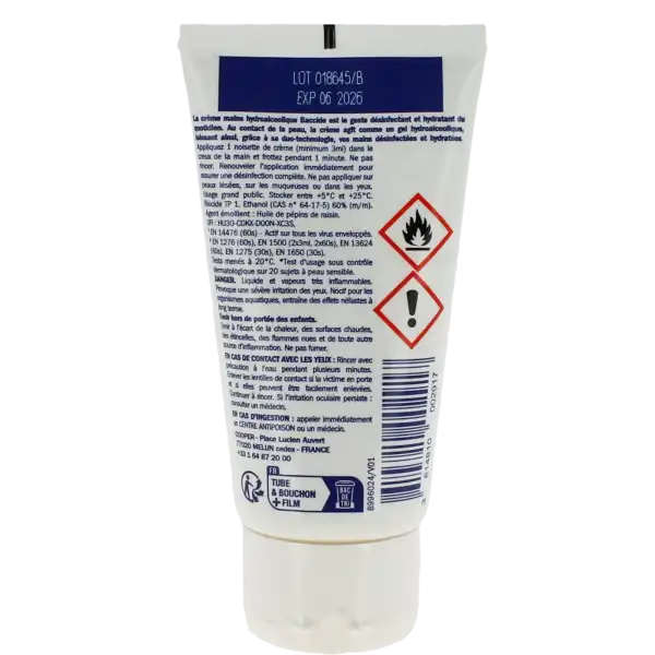 Baccide Crème Hydroalcoolique 2 En 1 Mains Hydratante Et Désinfectante T/50ml