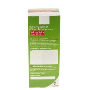 Chlorhexidine/chlorobutanol Viatris 0,5 Ml/0,5 G Pour 100 Ml, Solution Pour Bain De Bouche En Flacon