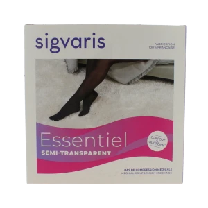 Sigvaris Essentiel Diaphane Semi-transparent Bas Auto-fixants Classe 3 Femme Dune Normal L