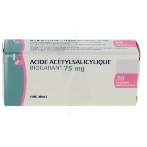Acide Acetylsalicylique Biogaran 75 Mg, Comprimé Gastro-résistant