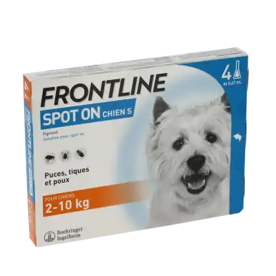 Frontline Solution externe chien 2-10kg 4Doses